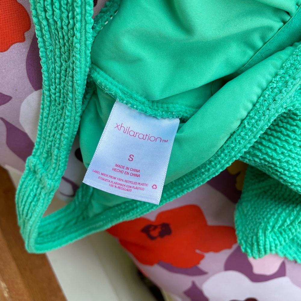 Mint Green Ribbed Bathing Suit - Picture 3 of 3